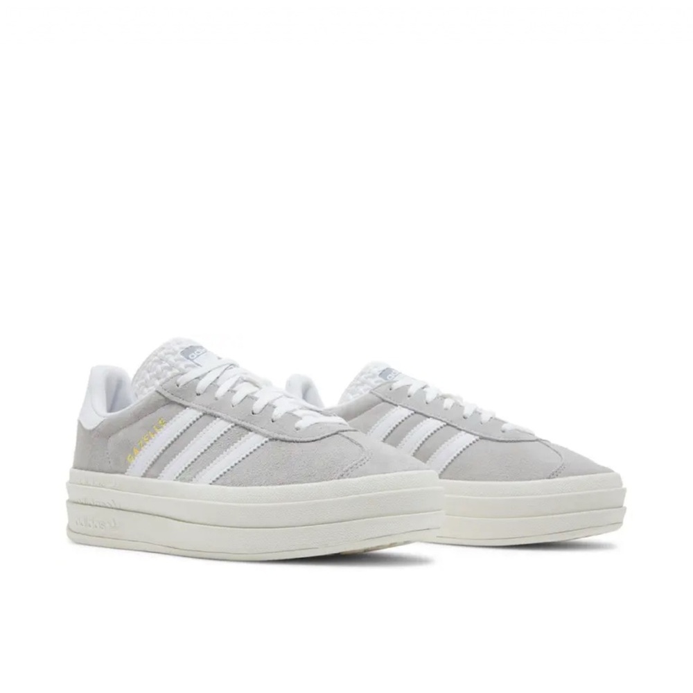 Adidas Suede Gray and White Sneakers GAZELLE BOLD W